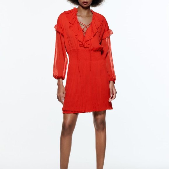 ZARA RUFFLED DRESS - Picture 2 of 6